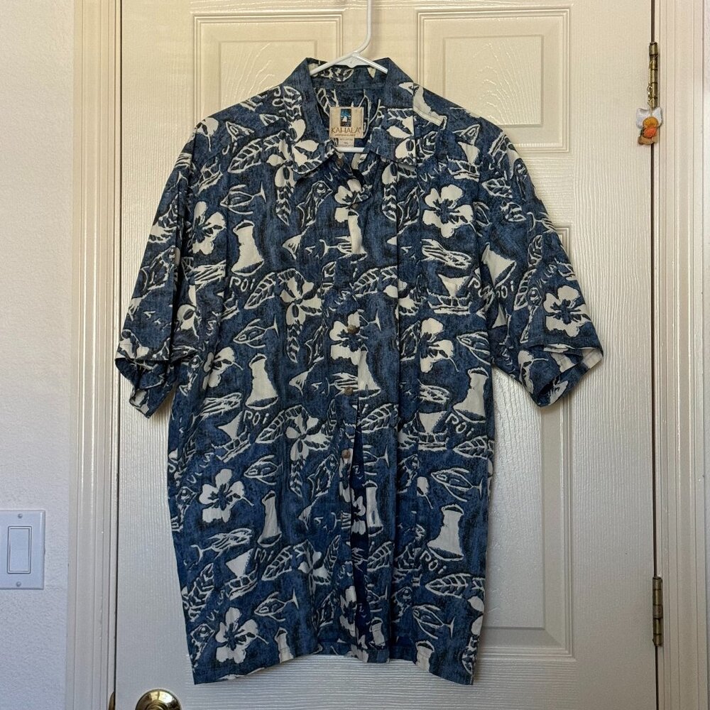 Kahala Hawaiian shirt Men's XL, 'Poi' print
